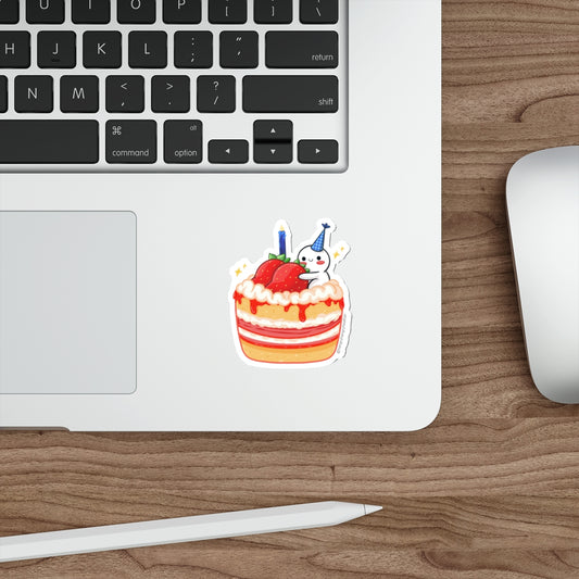 Noobie Birthday Cake - HangryHangryHeather Birthday Die-Cut Sticker