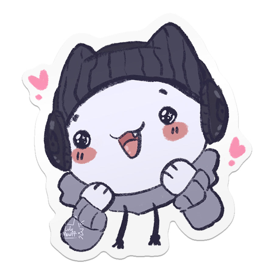 Noobie Love Kiss-Cut Sticker by LumiKitten