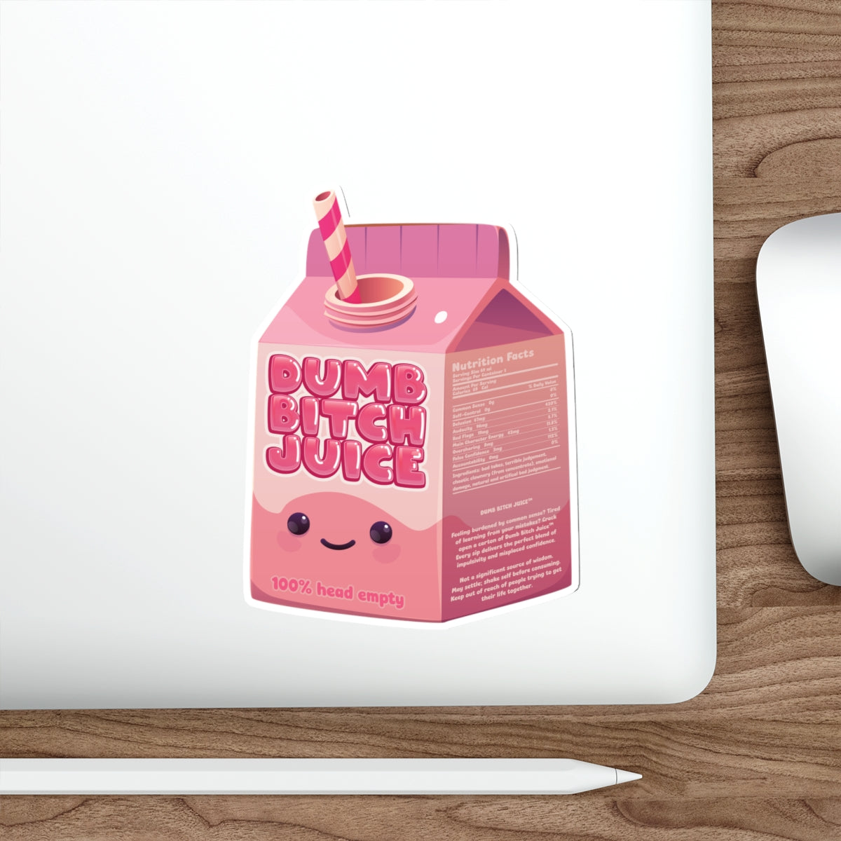 Dumb Bitch Juice Carton - Beach Episode Die-Cut Sticker