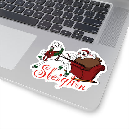 Sleighin' - Bituminous_doods Kiss-Cut Sticker