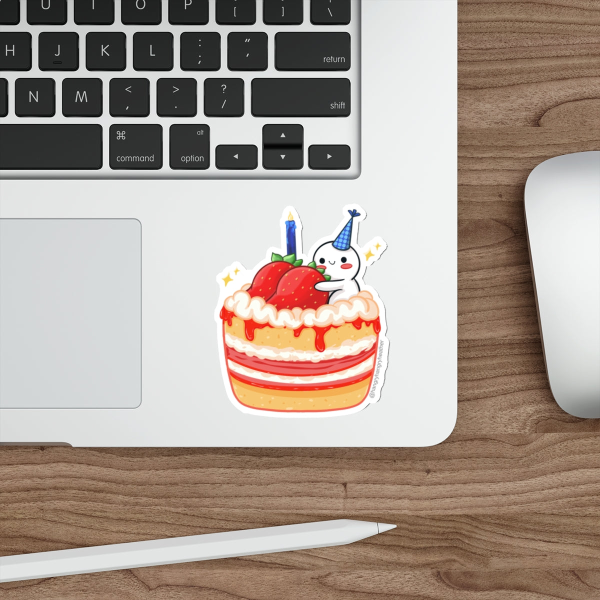 Noobie Birthday Cake - HangryHangryHeather Birthday Die-Cut Sticker