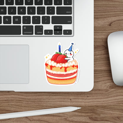 Noobie Birthday Cake - HangryHangryHeather Birthday Die-Cut Sticker