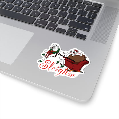 Sleighin' - Bituminous_doods Kiss-Cut Sticker