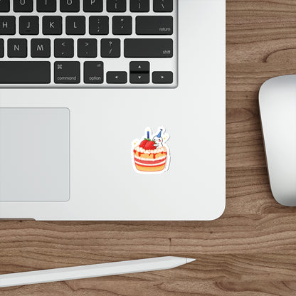 Noobie Birthday Cake - HangryHangryHeather Birthday Die-Cut Sticker