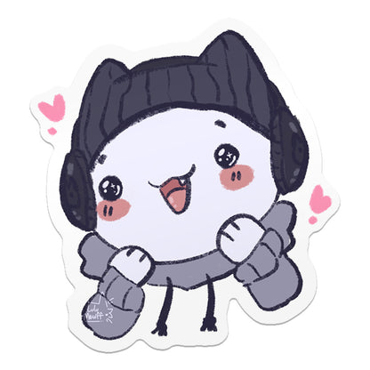 Noobie Love Kiss-Cut Sticker by LumiKitten