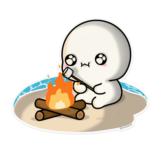 Bonfire - Beach Day Die-Cut Sticker