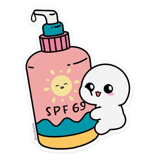 SPF 69 - Beach Day Die-Cut Sticker