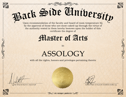 Back Side University Diploma