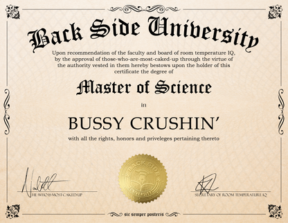 Back Side University Diploma