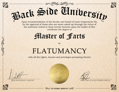 Back Side University Diploma