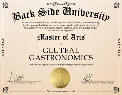 Back Side University Diploma