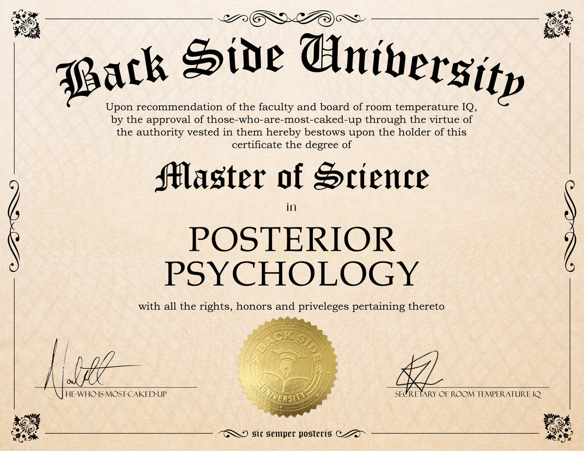 Back Side University Diploma