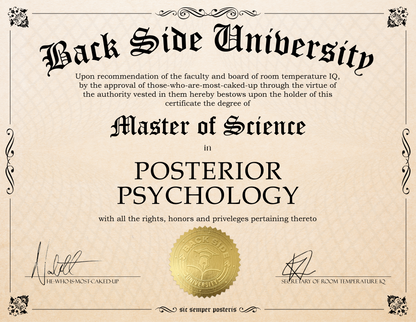 Back Side University Diploma