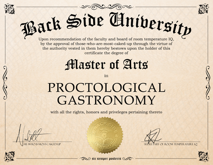 Back Side University Diploma