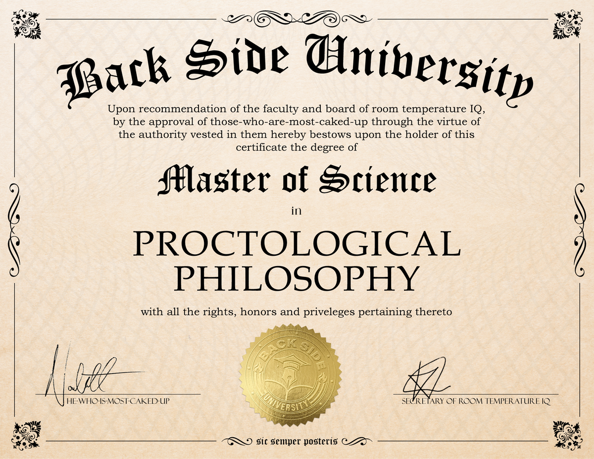 Back Side University Diploma