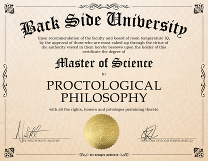 Back Side University Diploma