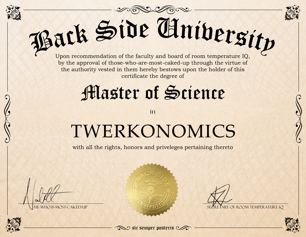 Back Side University Diploma
