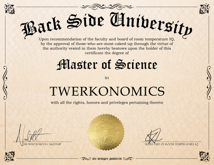 Back Side University Diploma