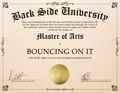 Back Side University Diploma