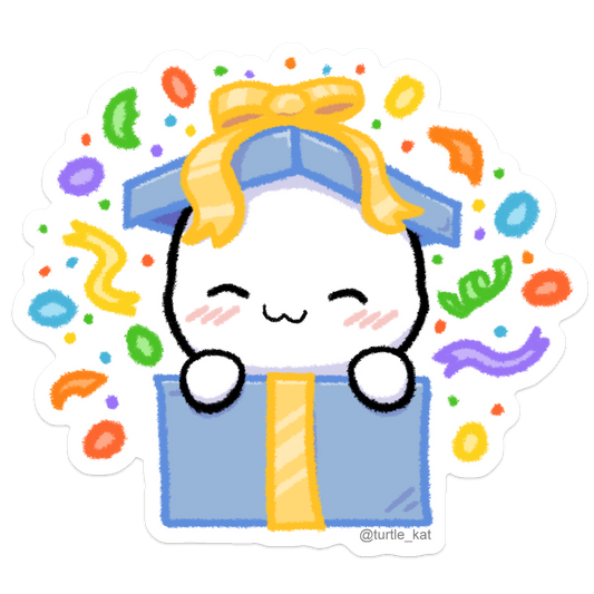 Noob Present - Birthday Die-Cut Sticker