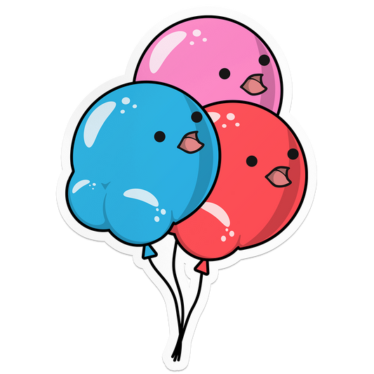 Nooballoons - Birthday Die-Cut Sticker