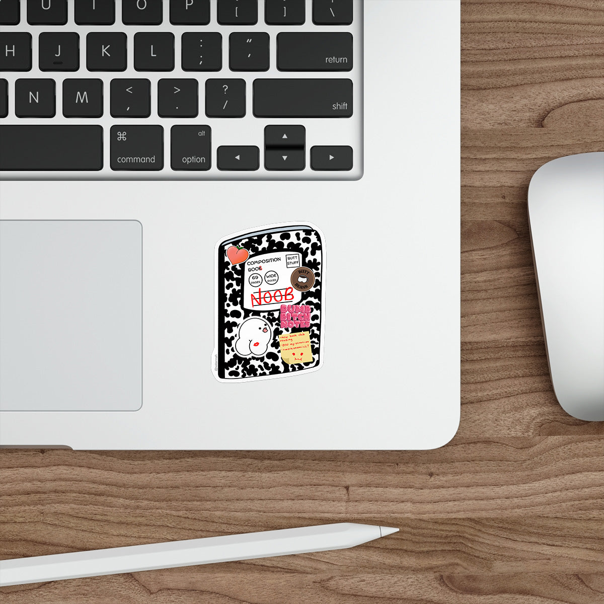 Noob's Notebook - Back-To-School Die-Cut Sticker