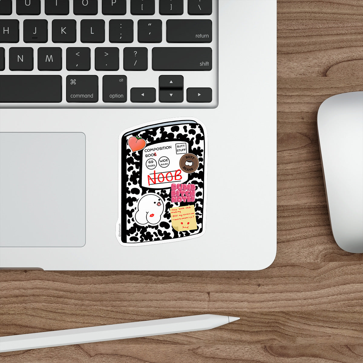 Noob's Notebook - Back-To-School Die-Cut Sticker